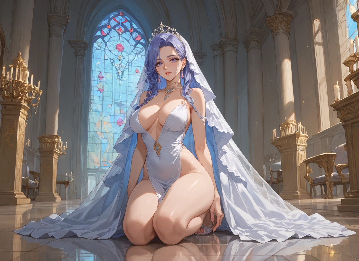 1girl, breasts, large breasts, jewelry, dress, solo · Yamete.gg