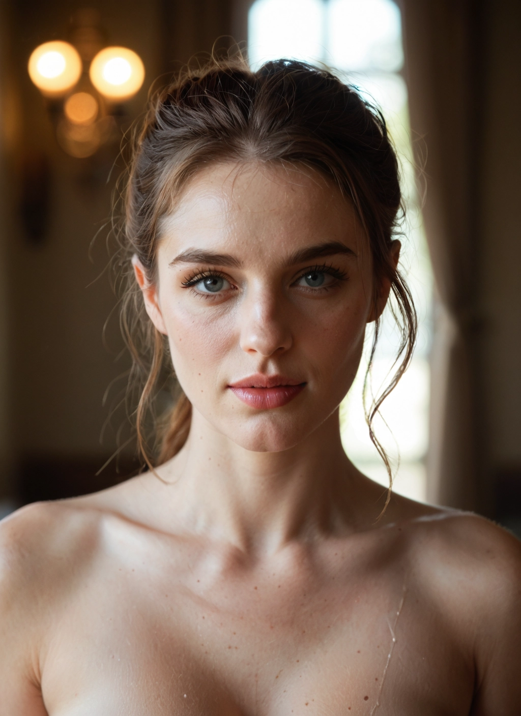 1girl, solo, looking at viewer, realistic, nude, photo (medium) · Yamete.gg