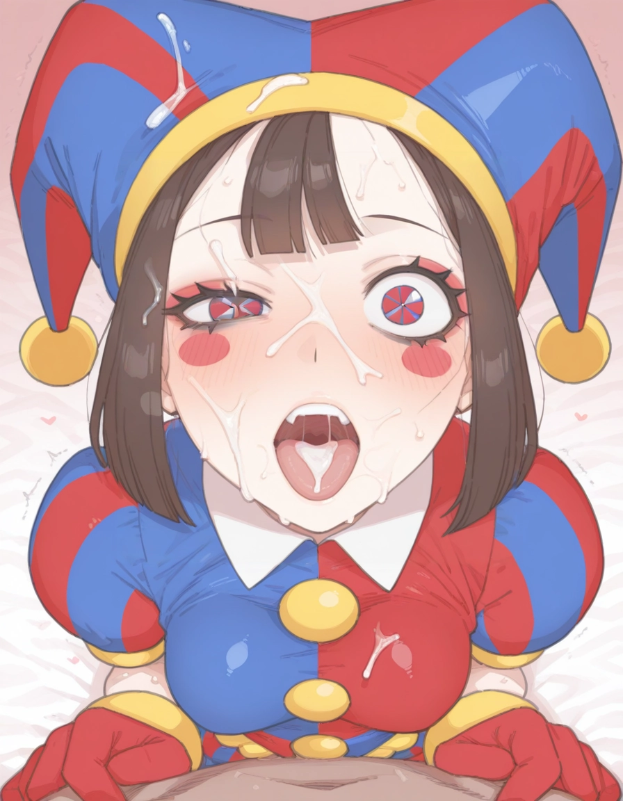 1girl, cum, facial, hat, gloves, 1boy · Yamete.gg
