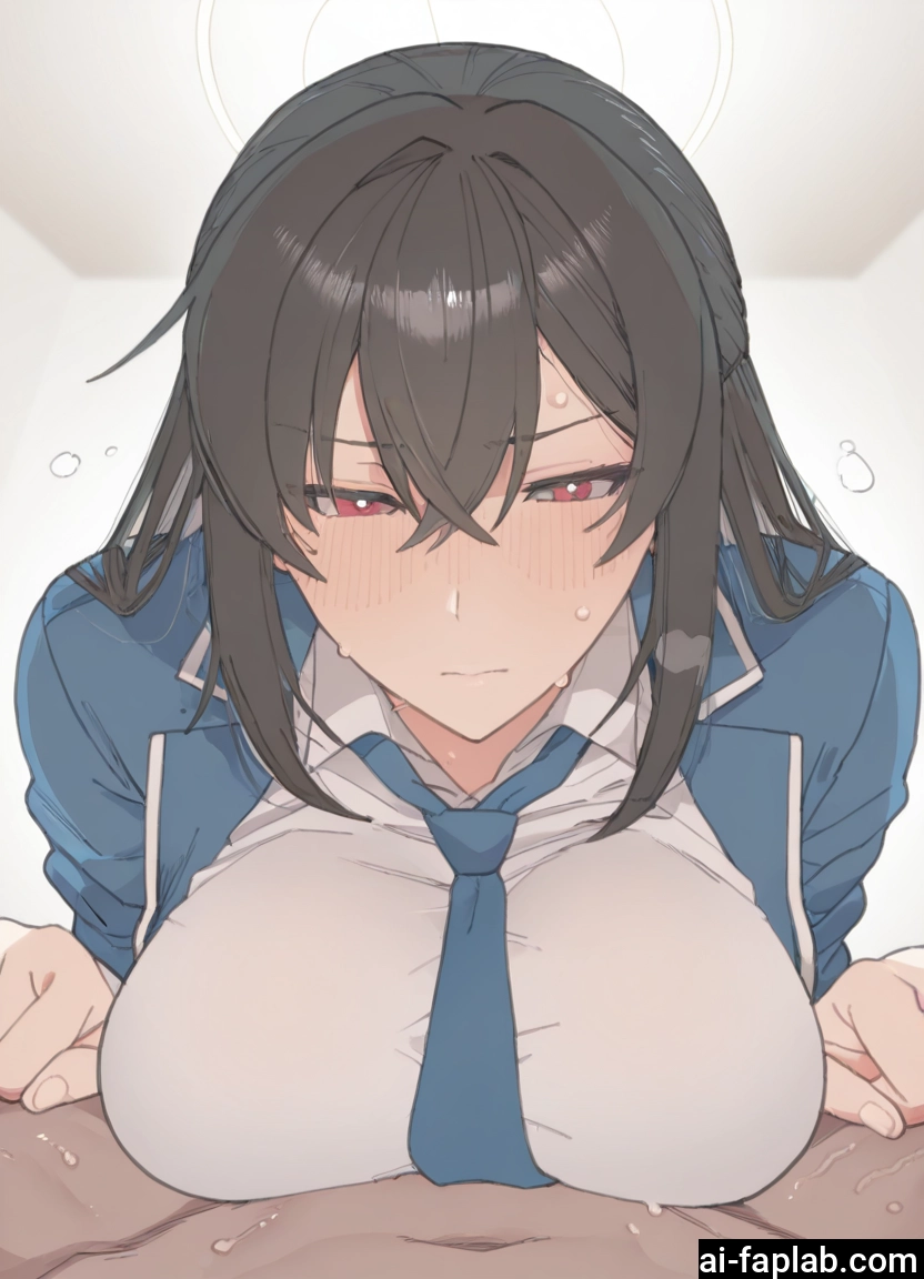 1girl, breasts, necktie, 1boy, blush, red eyes · Yamete.gg