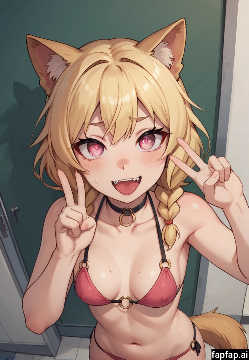 1girl, breasts, solo, swimsuit, animal ears, navel · Yamete.gg