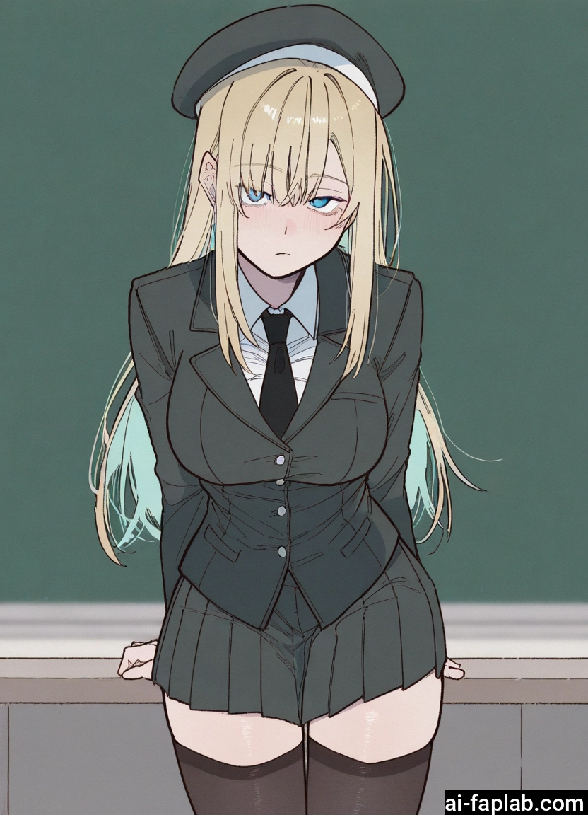 1girl, thighhighs, skirt, solo, blonde hair, long hair · Yamete.gg