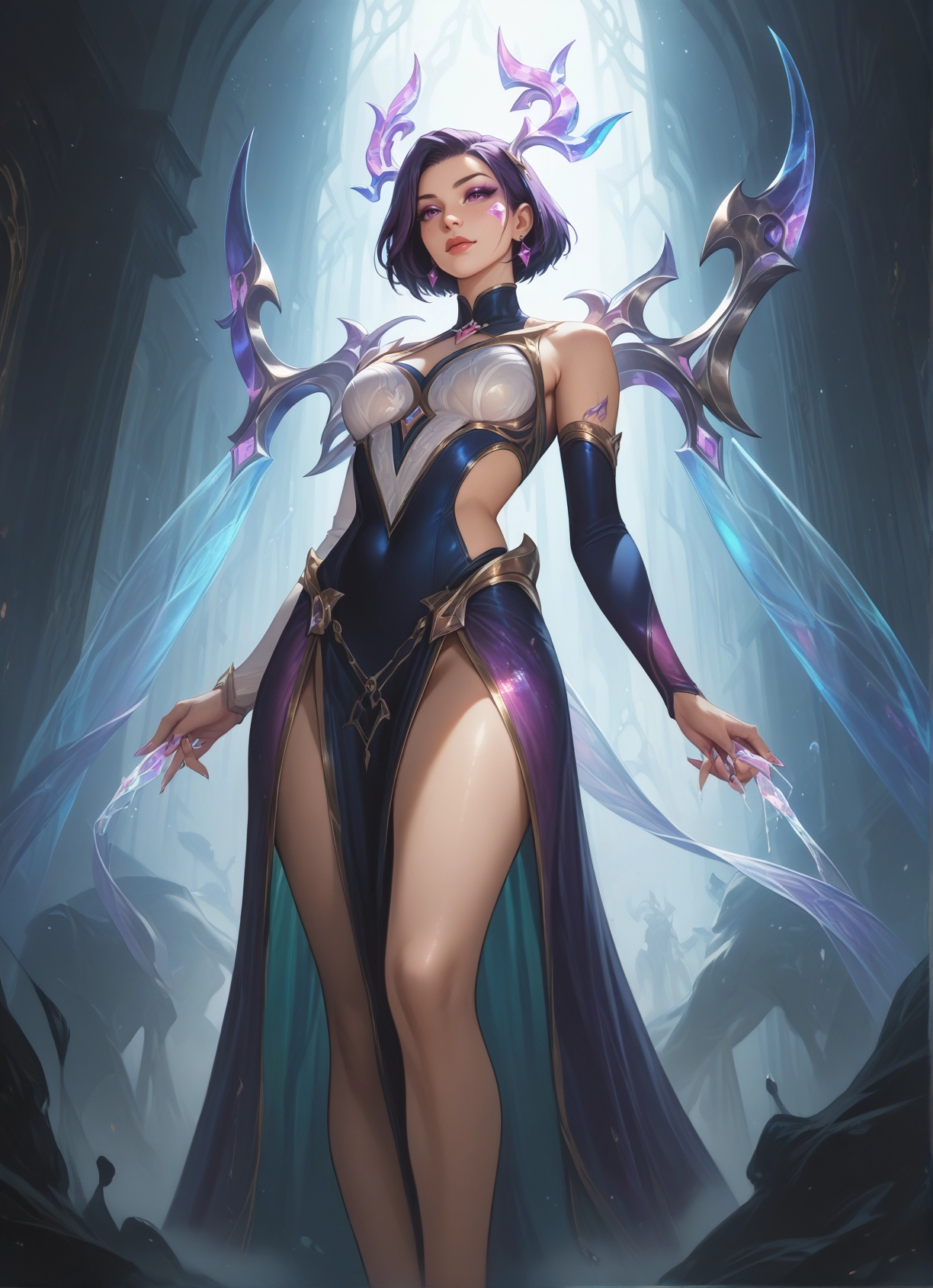 jewelry, earrings, breasts, 1girl, short hair, dress · Yamete.gg