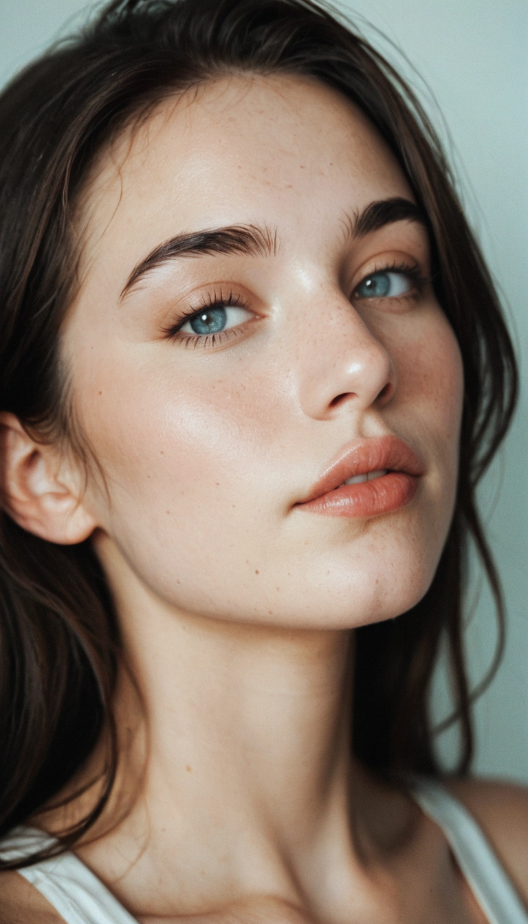 1girl, solo, realistic, freckles, long hair, lips · Yamete.gg