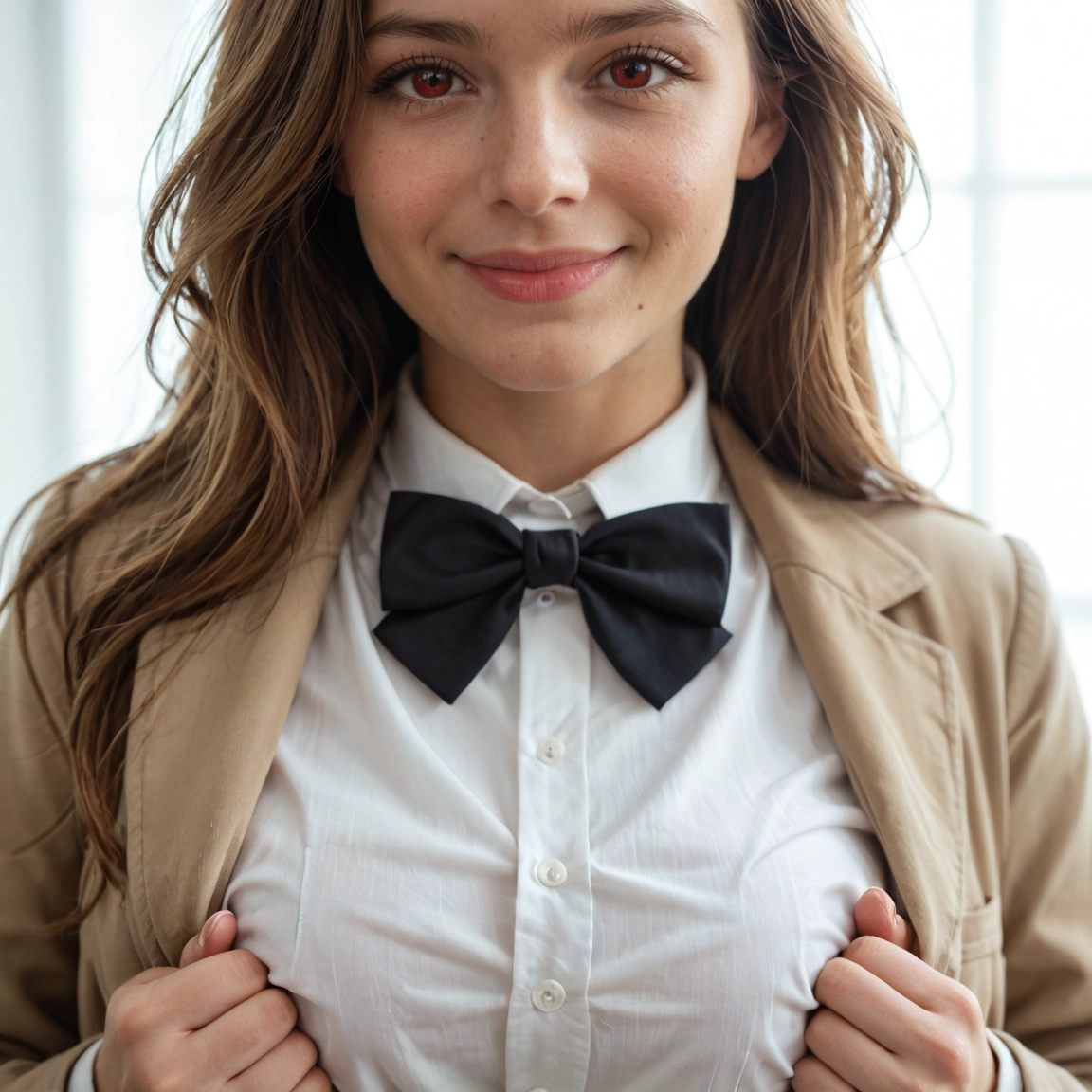 1girl, solo, mole, bow, mole under mouth, long hair · Yamete.gg