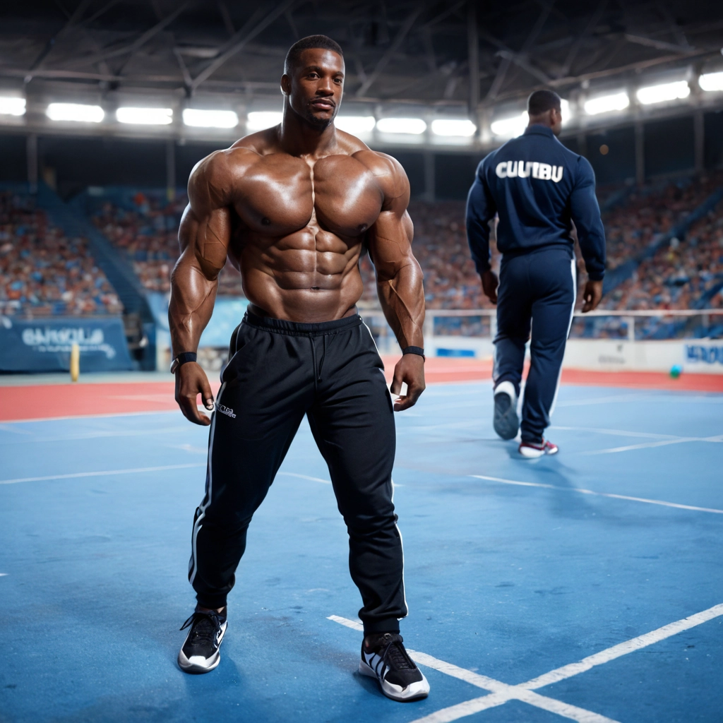 bara, muscular, male focus, muscular male, abs, pectorals