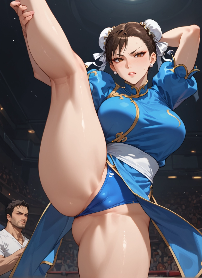 1girl, dress, jewelry, chinese clothes, double bun, 1boy · Yamete.gg
