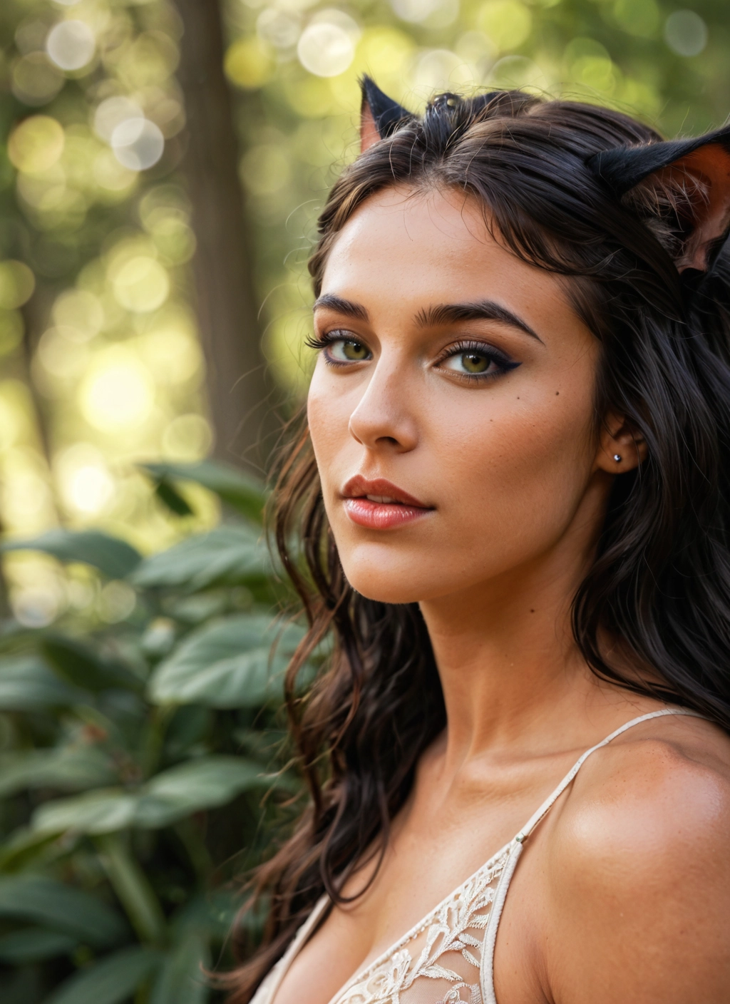 1girl, solo, animal ears, mole, cat ears, long hair · Yamete.gg