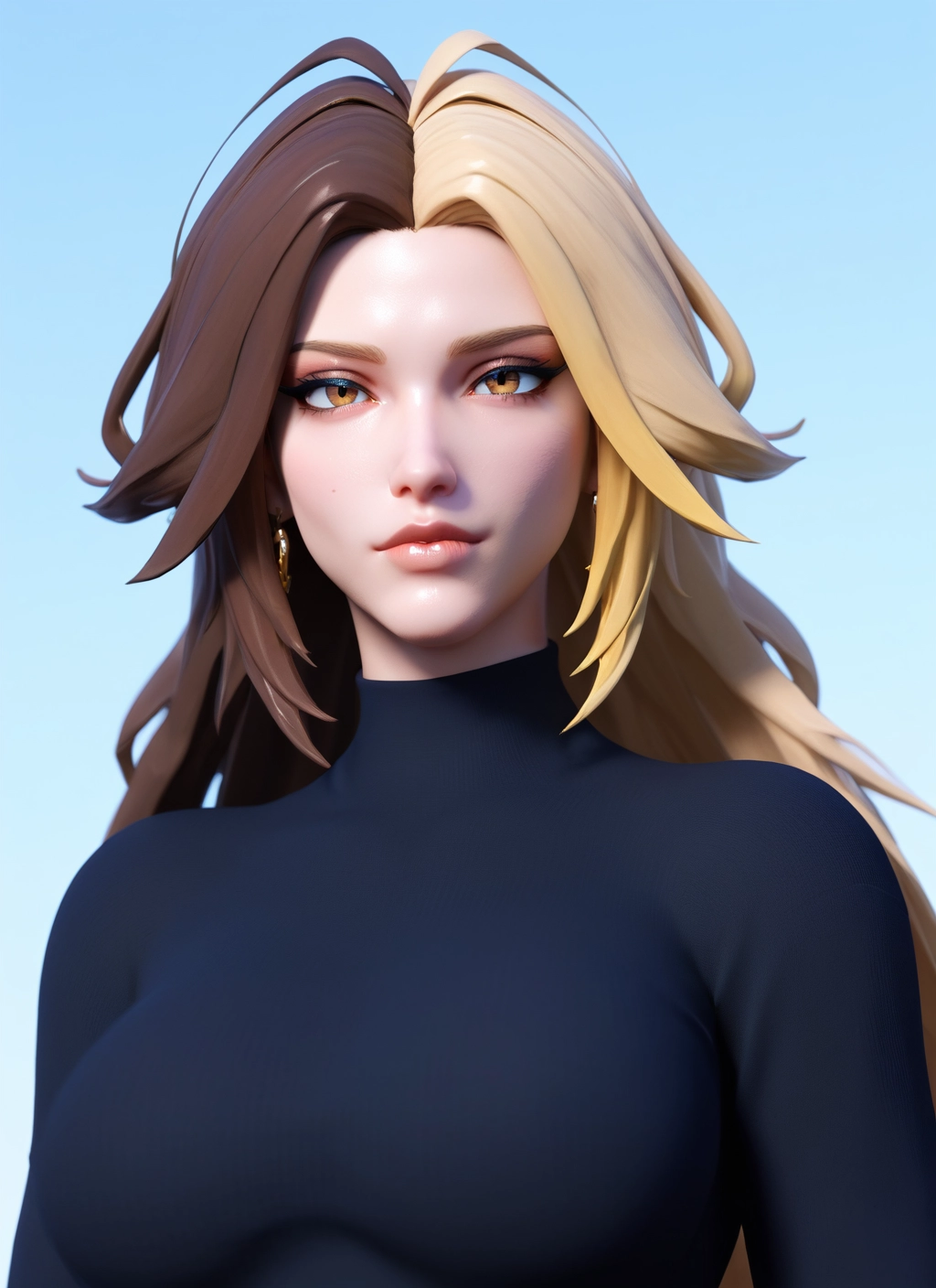 1girl, jewelry, solo, earrings, blonde hair, looking at viewer · Yamete.gg