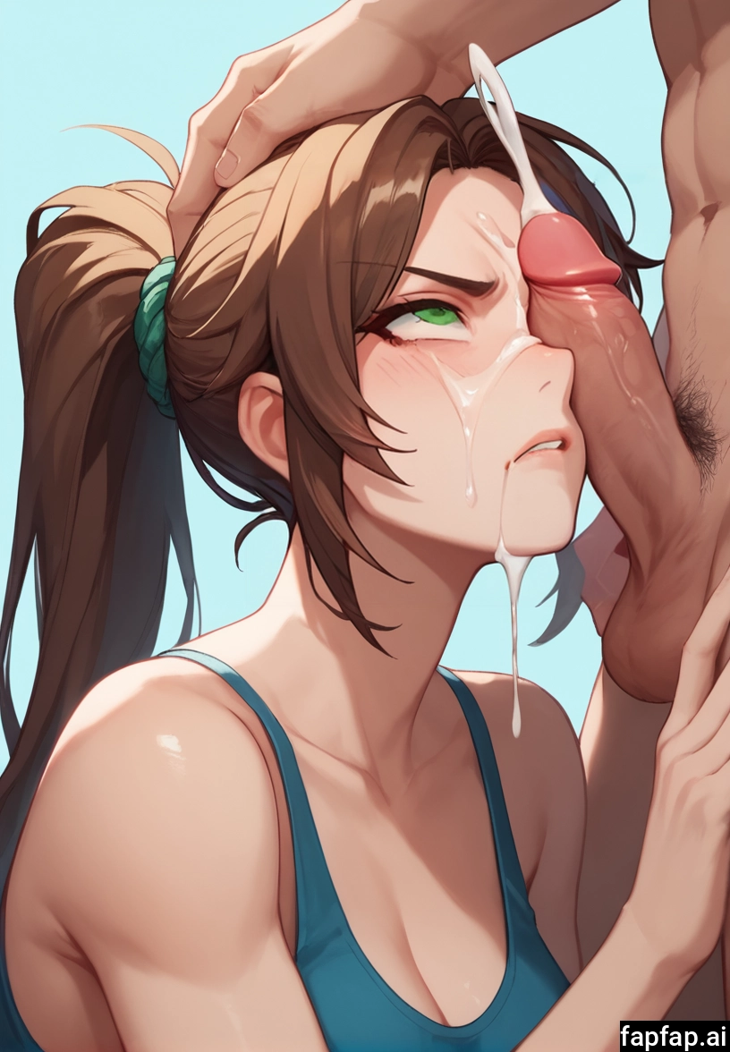 1girl, penis, 1boy, hetero, green eyes, breasts
