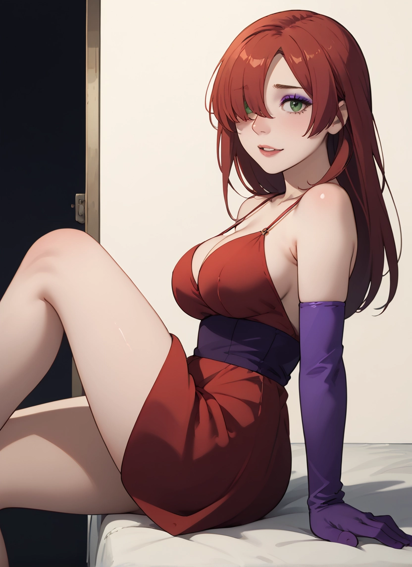 1girl, breasts, gloves, elbow gloves, solo, dress · Yamete.gg