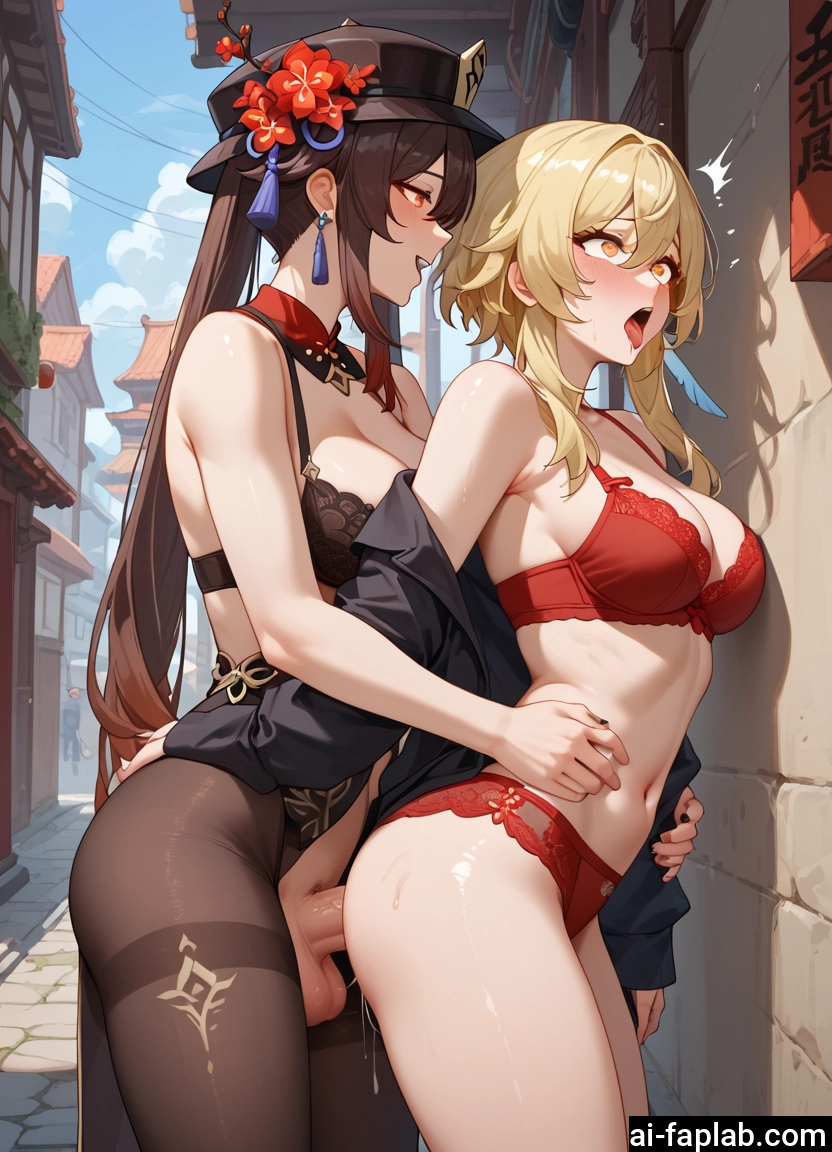 futanari, breasts, underwear, pantyhose, multiple girls, penis · Yamete.gg