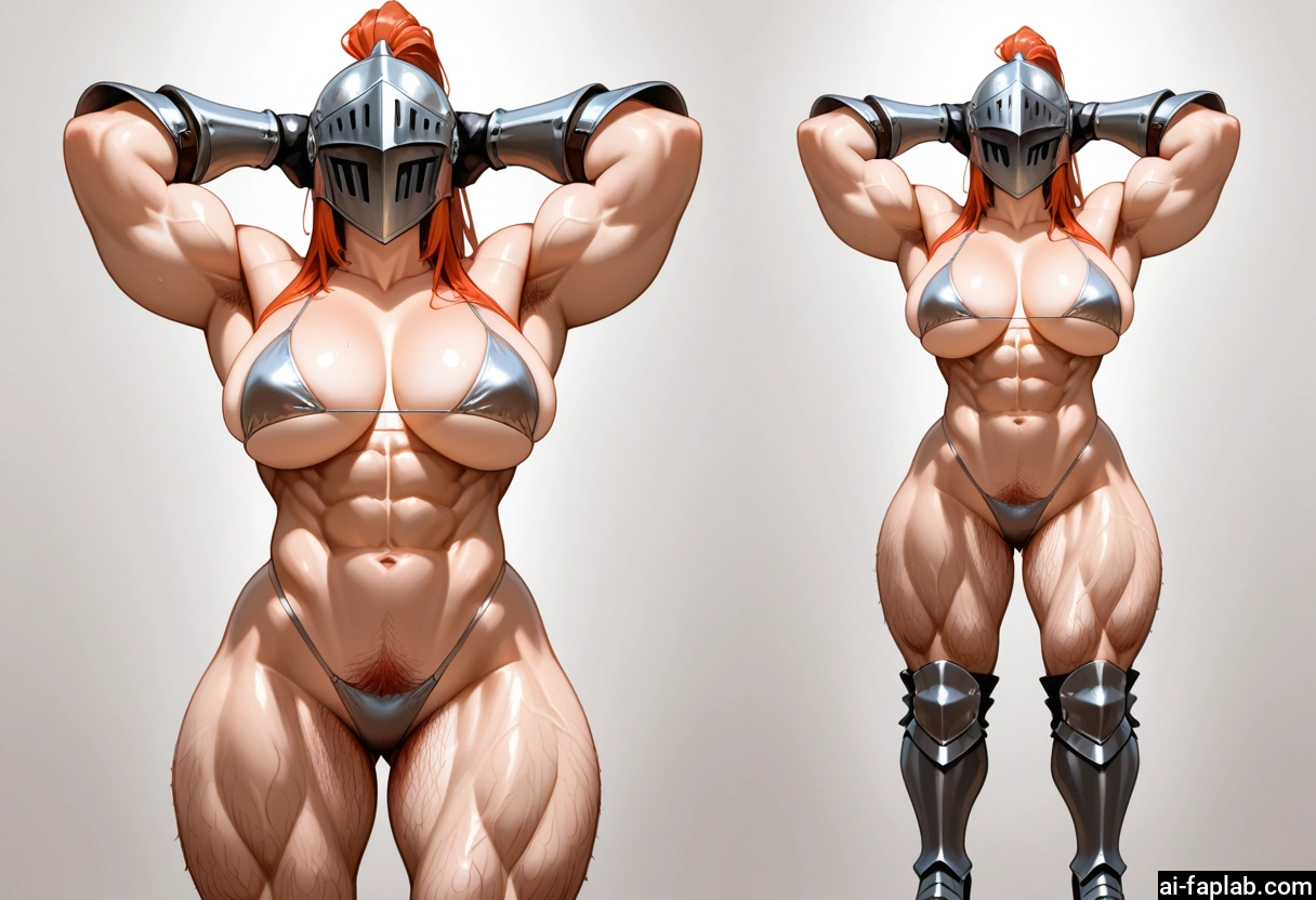 1girl, breasts, swimsuit, bikini, muscular, pubic hair · Yamete.gg