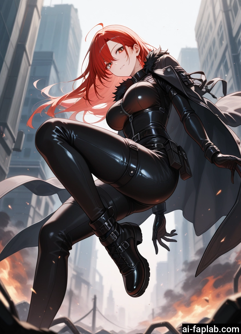 1girl, long hair, breasts, red hair, solo, bodysuit · Yamete.gg