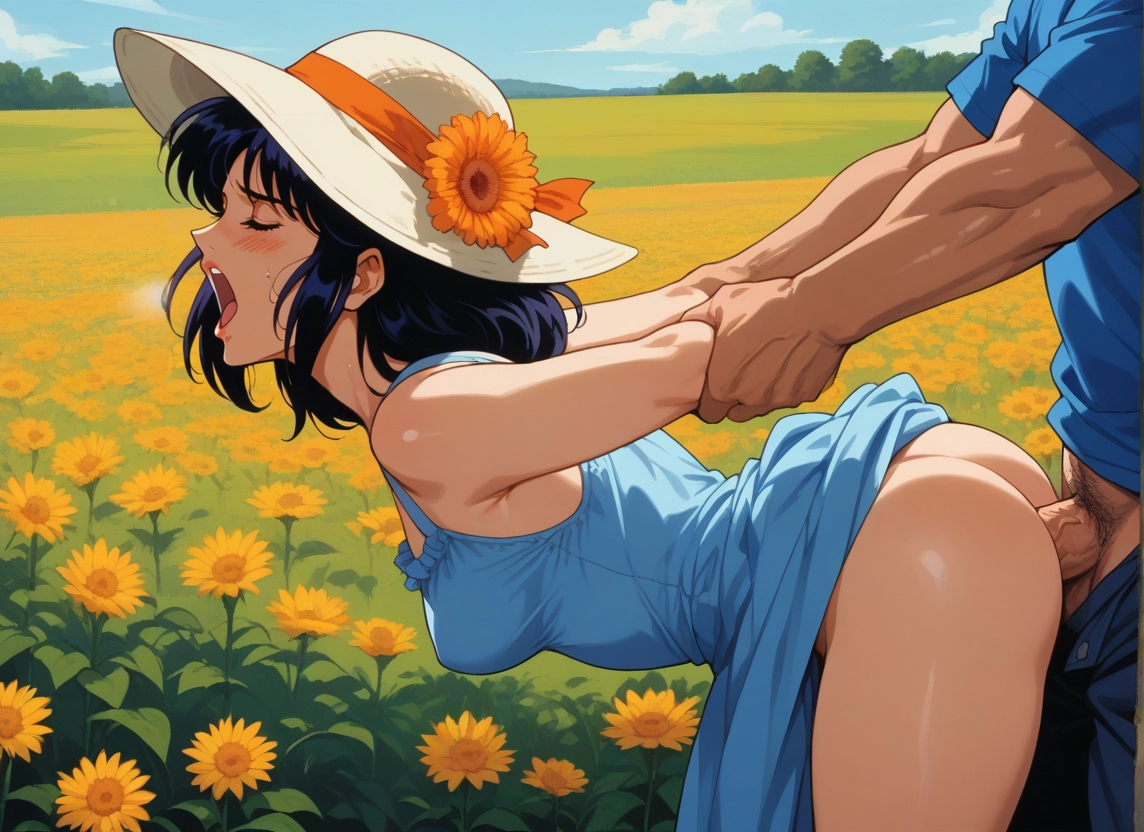 1girl, 1boy, sex, hetero, penis, flower · Yamete.gg