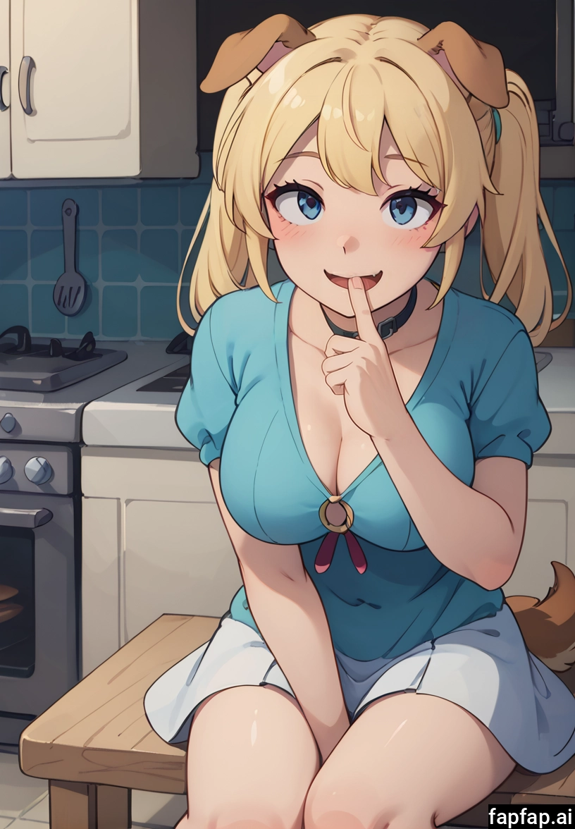 1girl, breasts, animal ears, blonde hair, solo, dog ears · Yamete.gg
