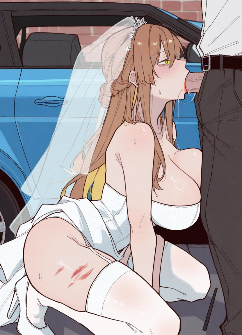 1girl, breasts, penis, dress, hetero, oral · Yamete.gg