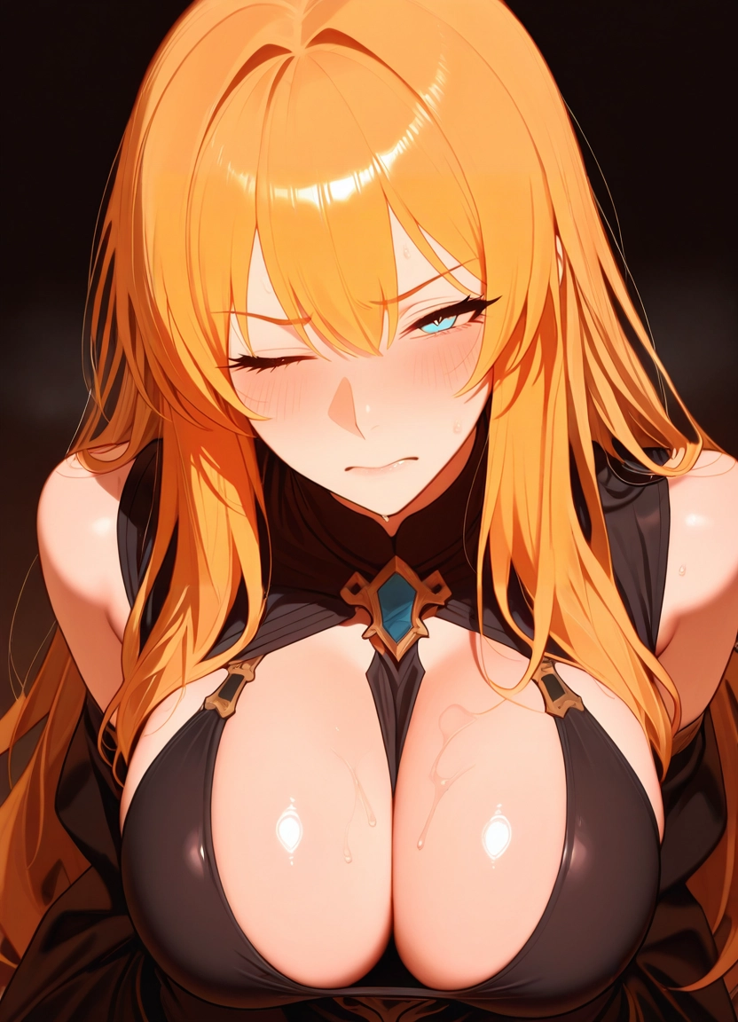 1girl, breasts, solo, large breasts, long hair, blue eyes · Yamete.gg
