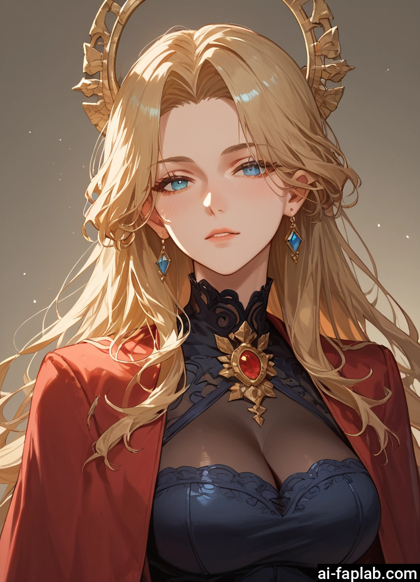 1girl, breasts, long hair, jewelry, earrings, solo