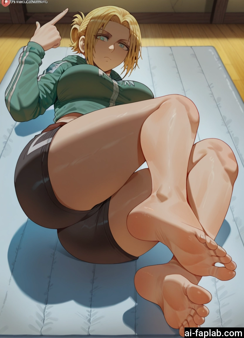1girl, blonde hair, barefoot, feet, breasts, soles · Yamete.gg
