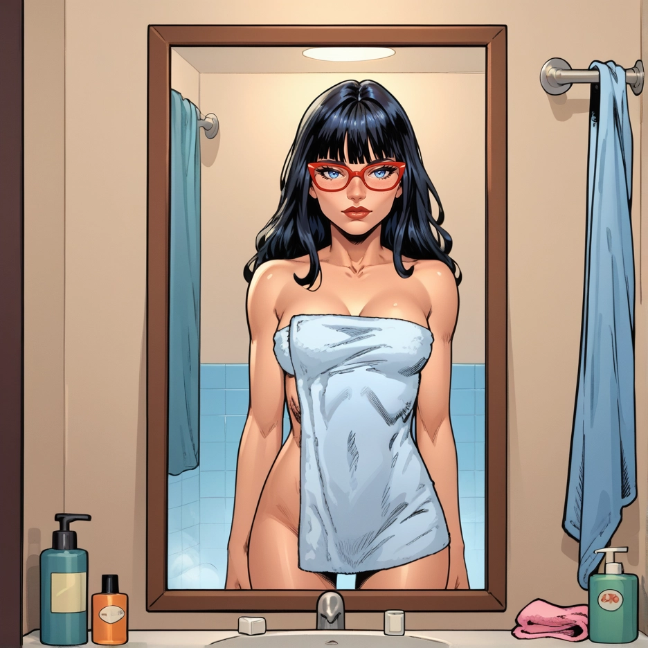 1girl, breasts, nipples, solo, glasses, nude · Yamete.gg