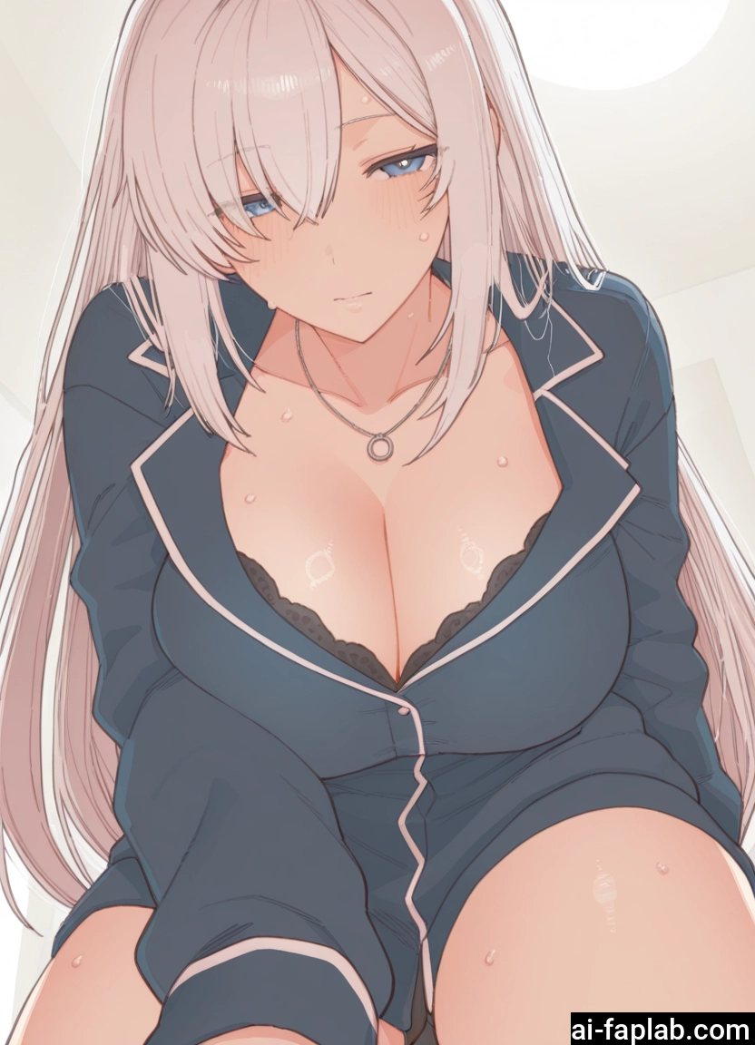 breasts, 1girl, blue eyes, cleavage, large breasts, long hair
