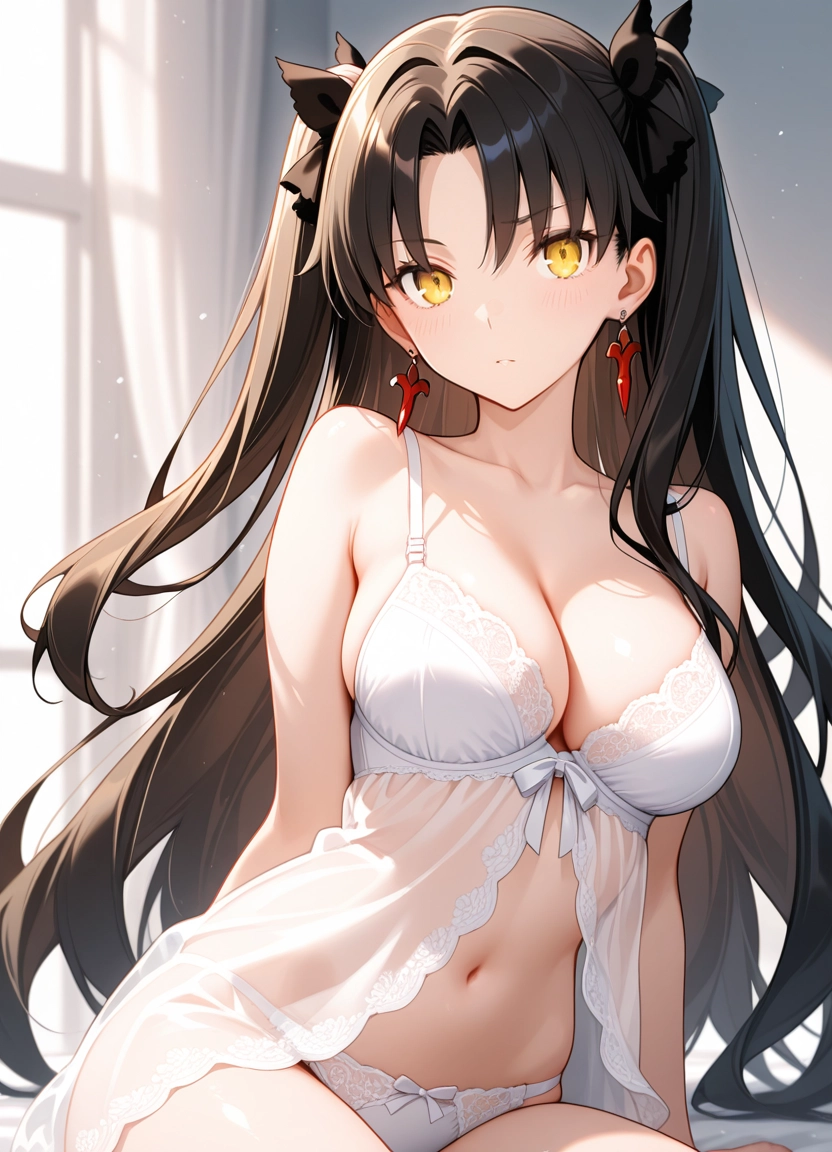 1girl, solo, long hair, breasts, jewelry, underwear · Yamete.gg