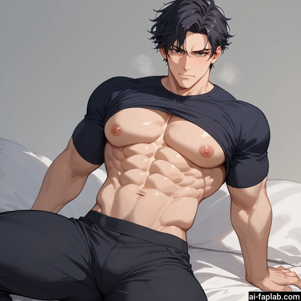 bara, male focus, 1boy, pectorals, muscular, muscular male · Yamete.gg