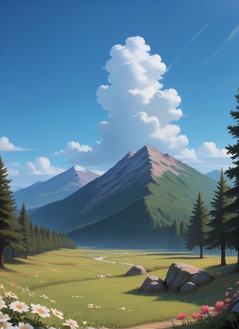 outdoors, no humans, sky, scenery, tree, flower · Yamete.gg