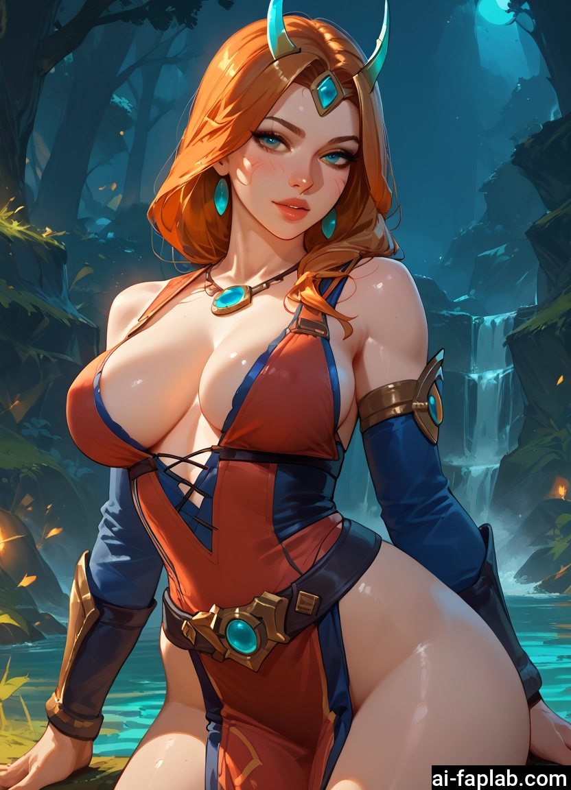 1girl, breasts, solo, jewelry, large breasts, water