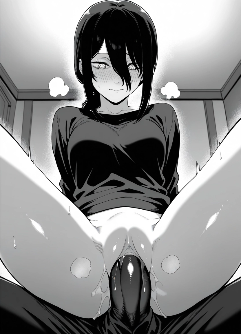 1girl, hetero, 1boy, greyscale, monochrome, sex · Yamete.gg