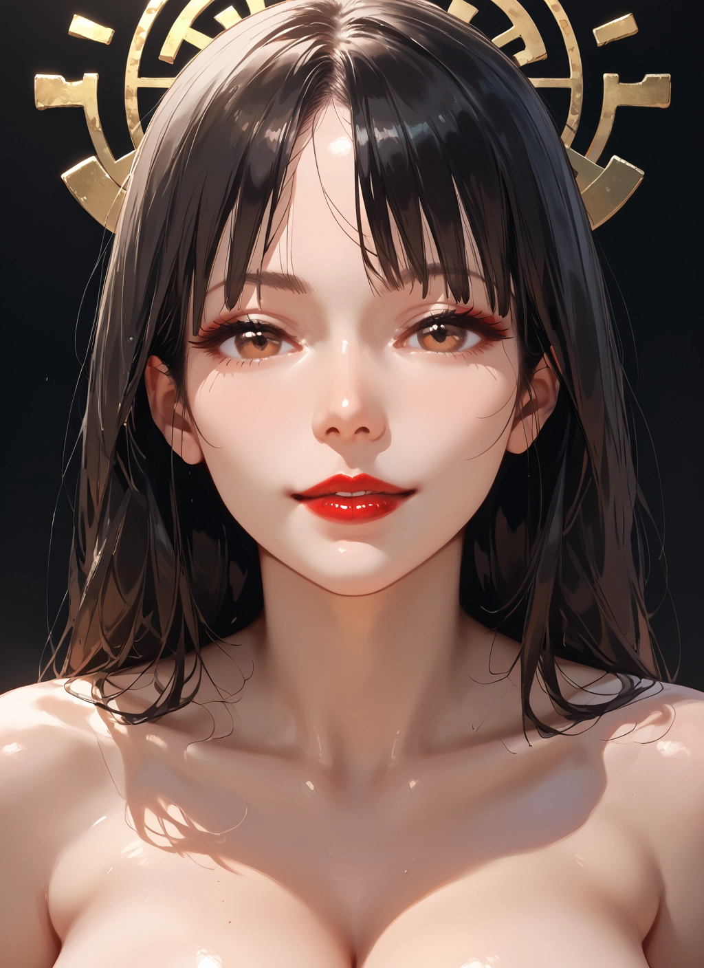 1girl, solo, breasts, looking at viewer, brown eyes, collarbone · Yamete.gg