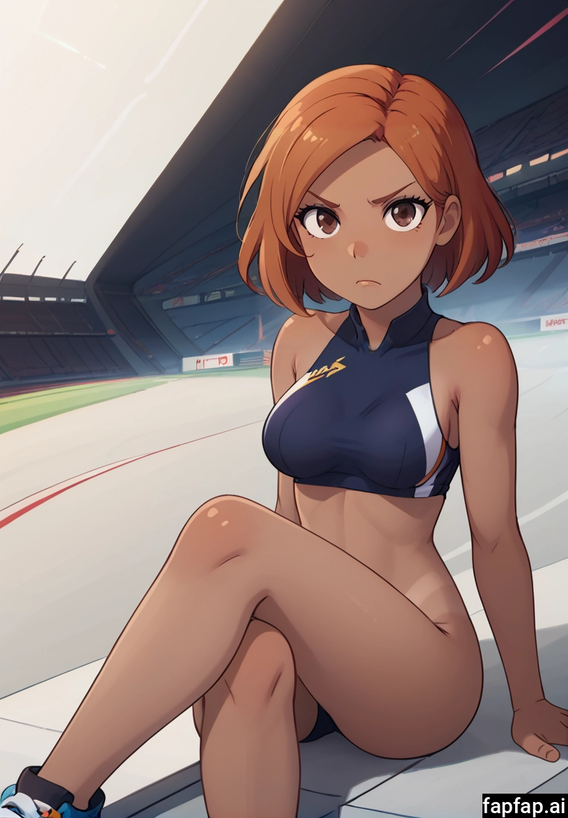 1girl, solo, crossed legs, sitting, brown eyes, breasts · Yamete.gg