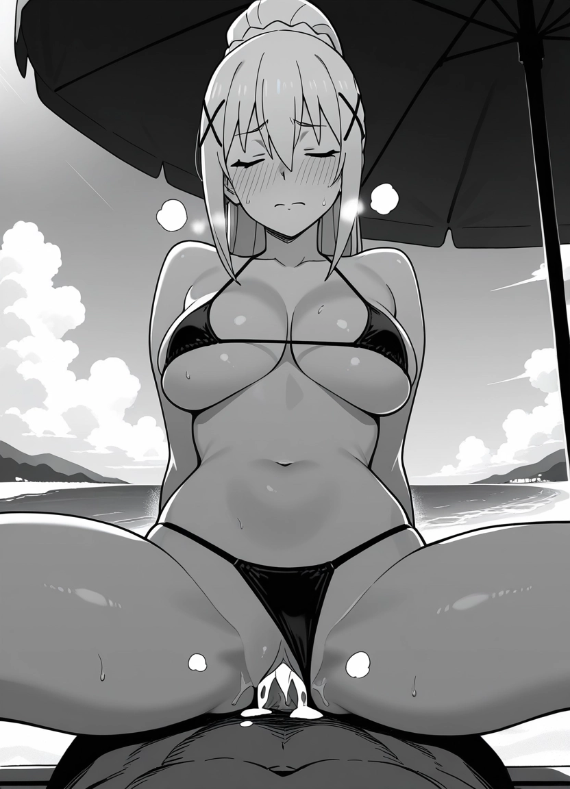 1girl, hetero, 1boy, swimsuit, breasts, bikini · Yamete.gg