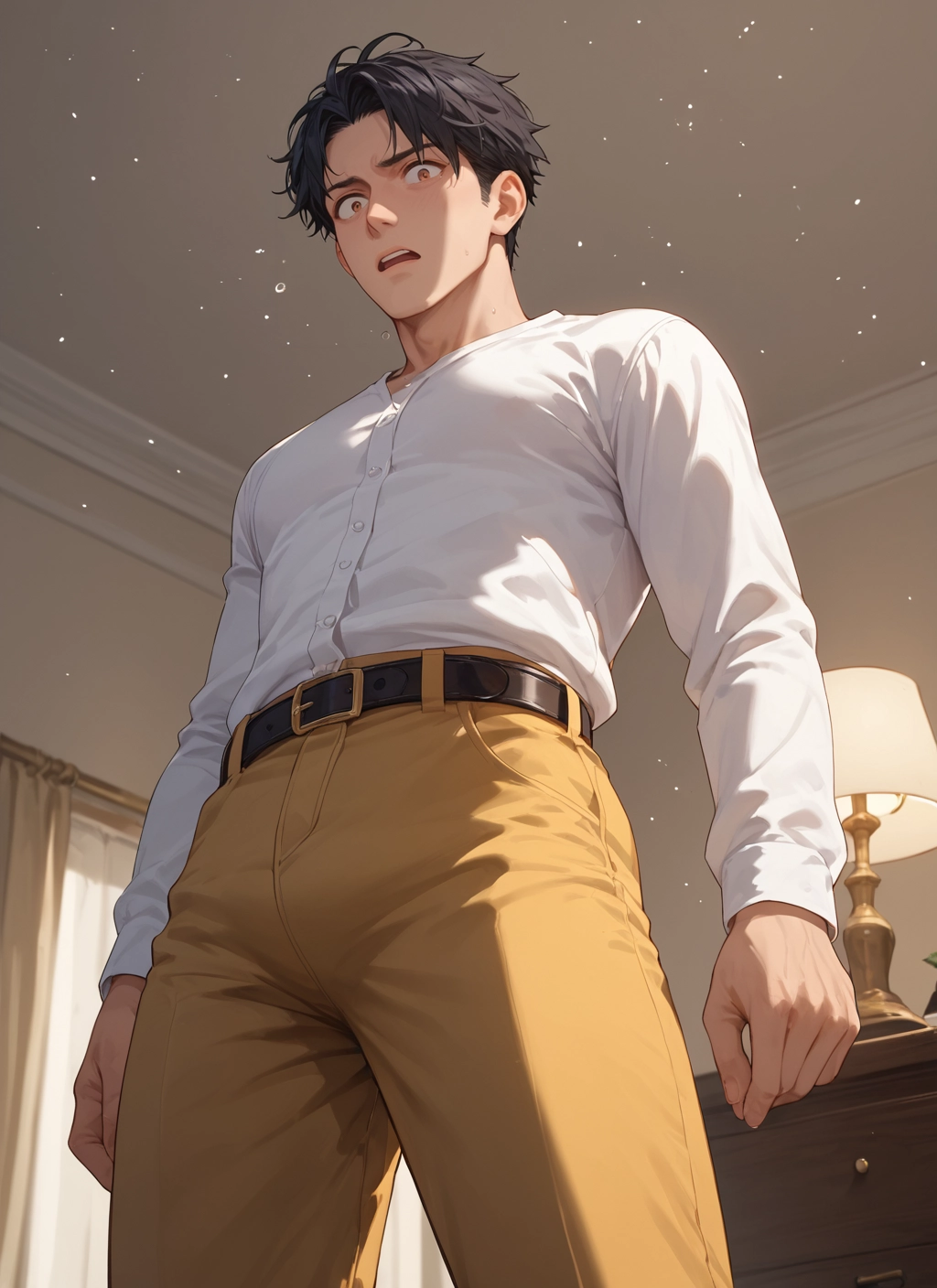 1boy, male focus, shirt, pants, solo, belt · Yamete.gg