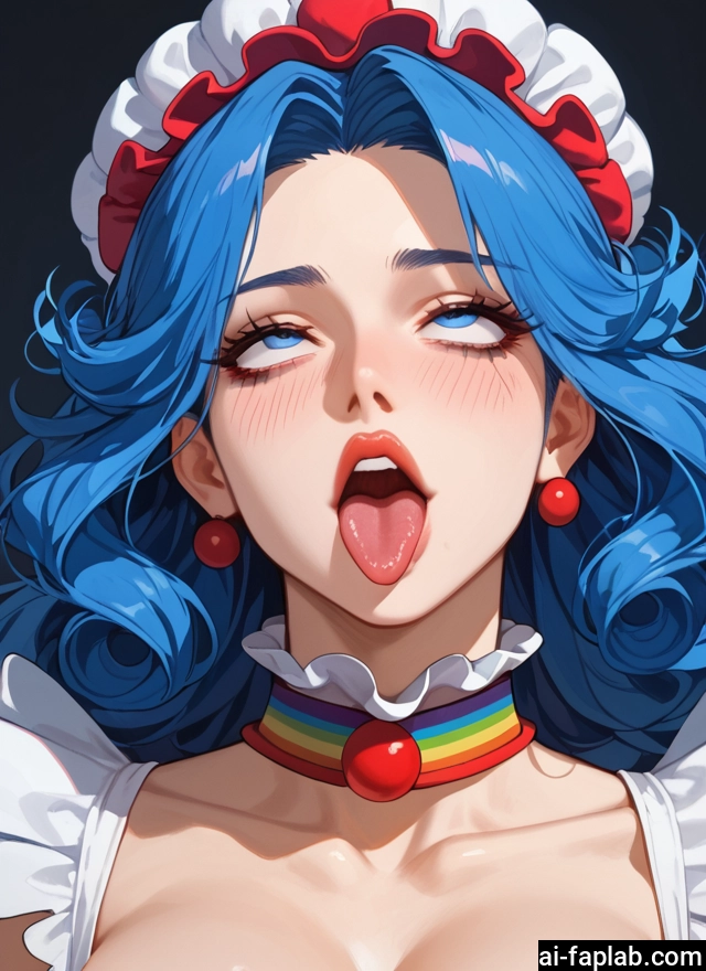 1girl, tongue, solo, tongue out, blue eyes, jewelry · Yamete.gg