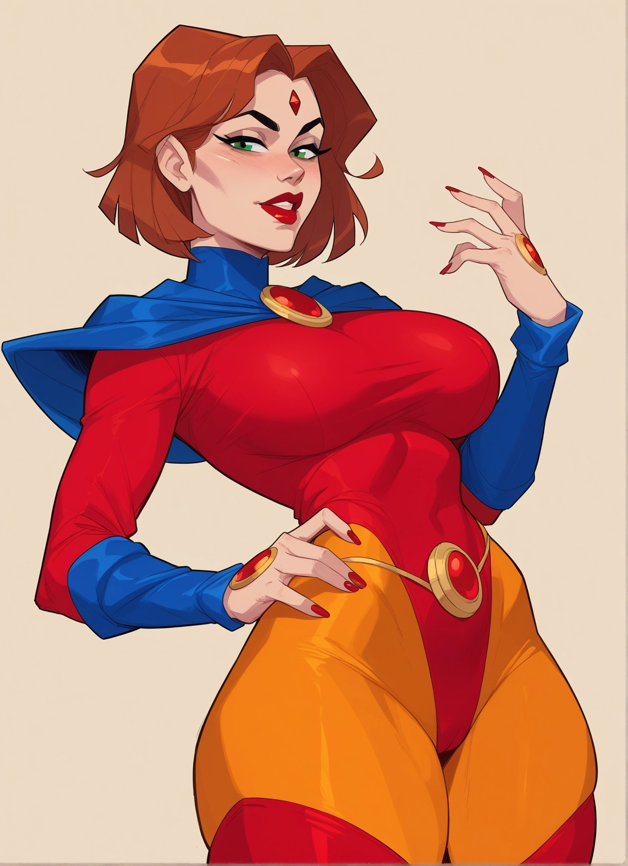 1girl, green eyes, breasts, solo, short hair, large breasts · Yamete.gg