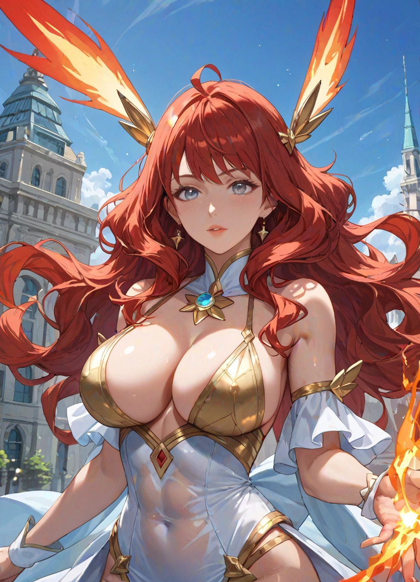 1girl, breasts, solo, covered navel, long hair, jewelry · Yamete.gg