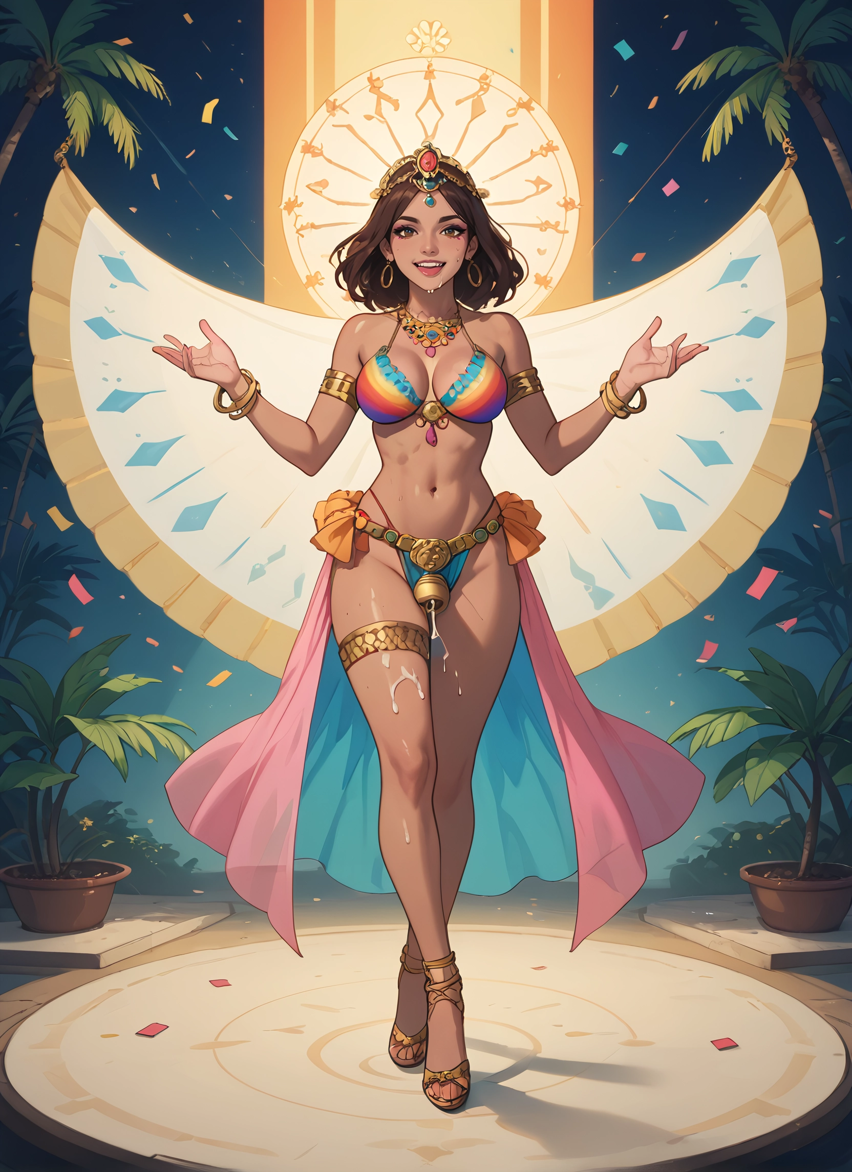 futanari, 1girl, jewelry, breasts, solo, earrings · Yamete.gg