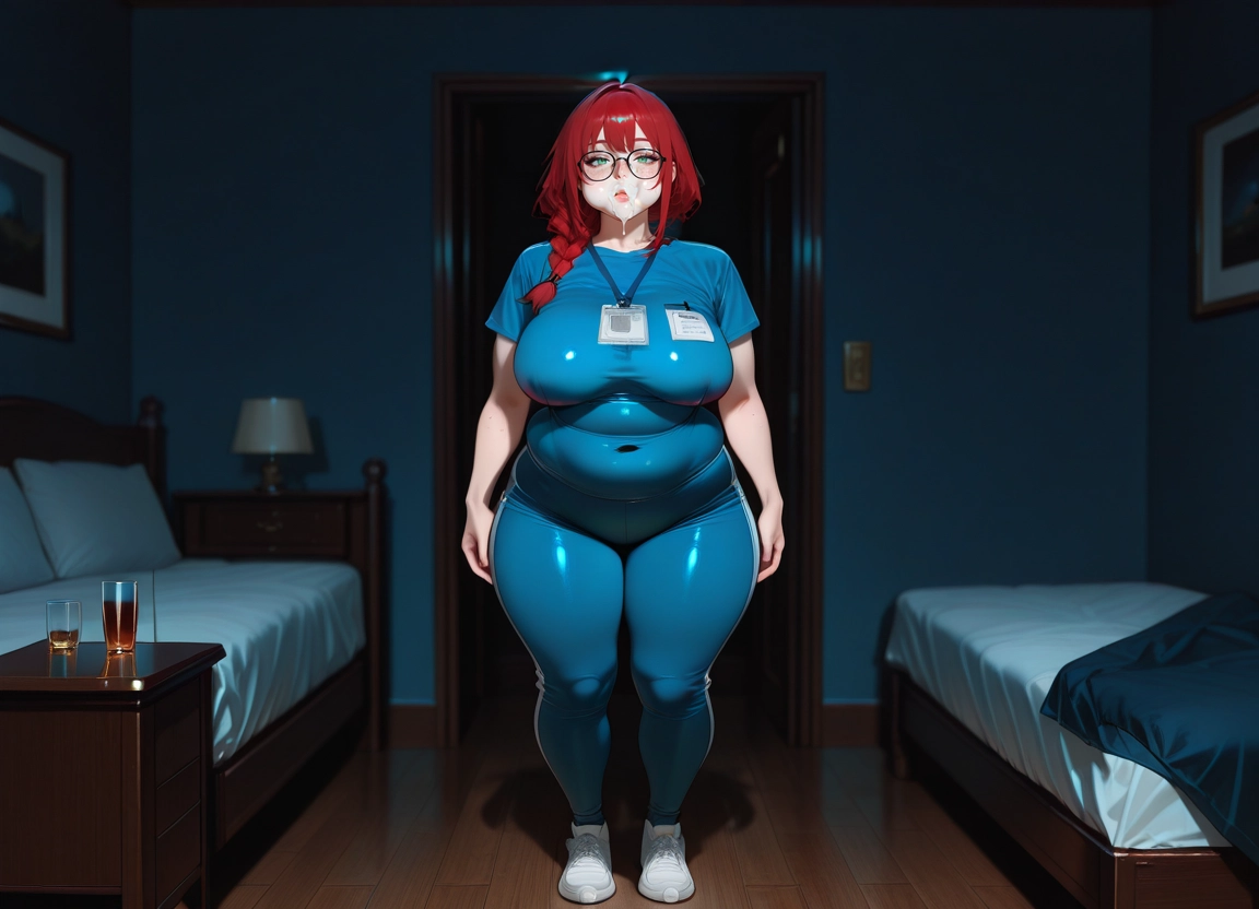 1girl, red hair, solo, breasts, braid, bed · Yamete.gg