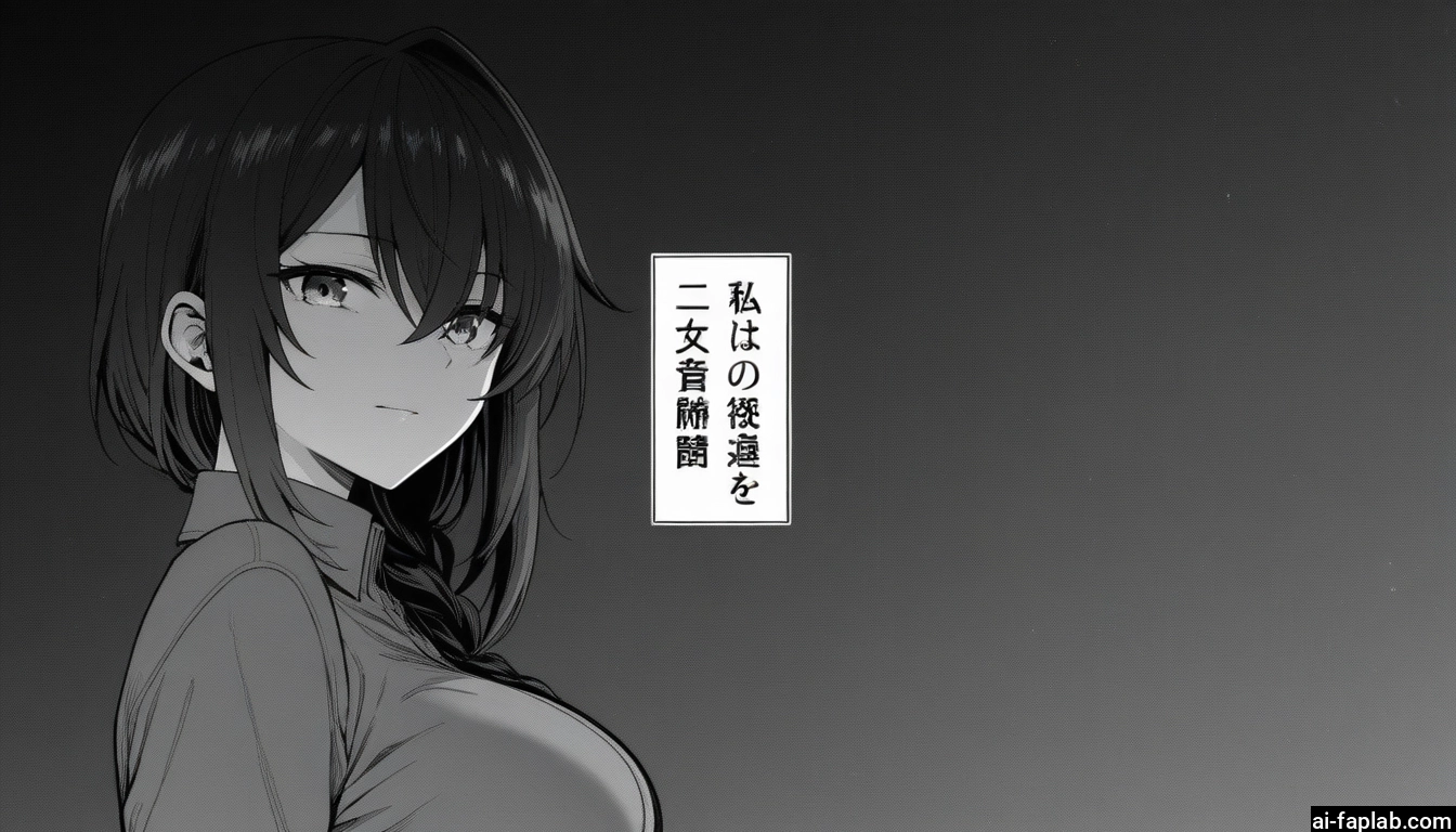 monochrome, greyscale, 1girl, braid, solo, shirt · Yamete.gg