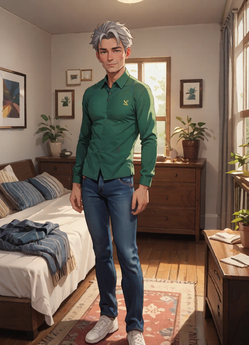 1boy, male focus, indoors, solo, shirt, pants · Yamete.gg