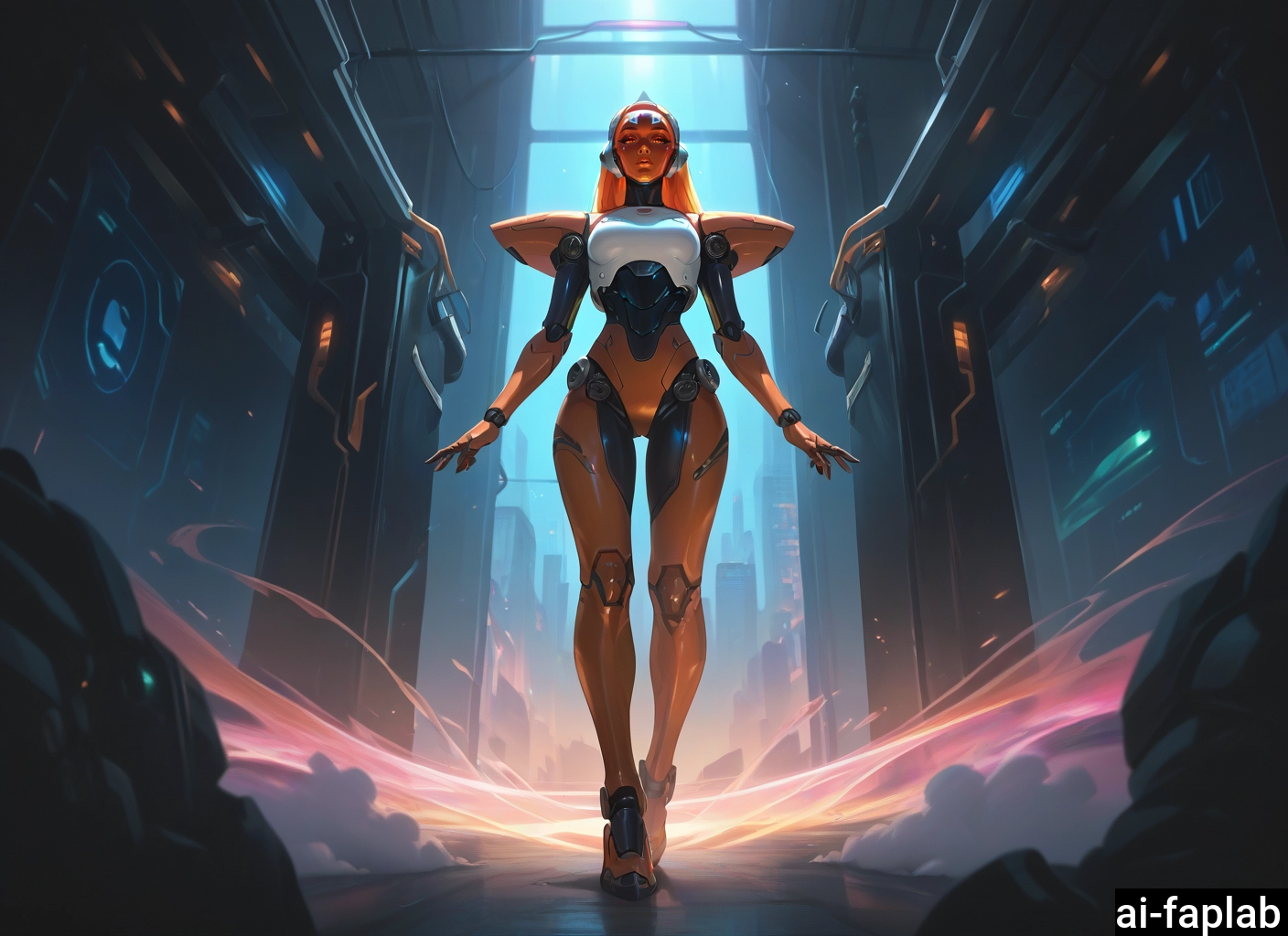 1girl, solo, science fiction, robot joints, joints, full body · Yamete.gg