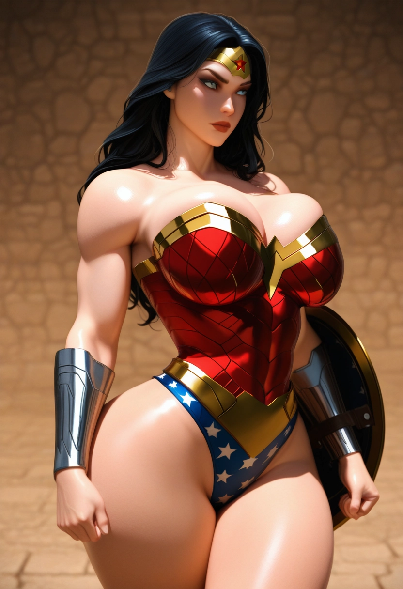 1girl, breasts, solo, leotard, superhero, black hair · Yamete.gg