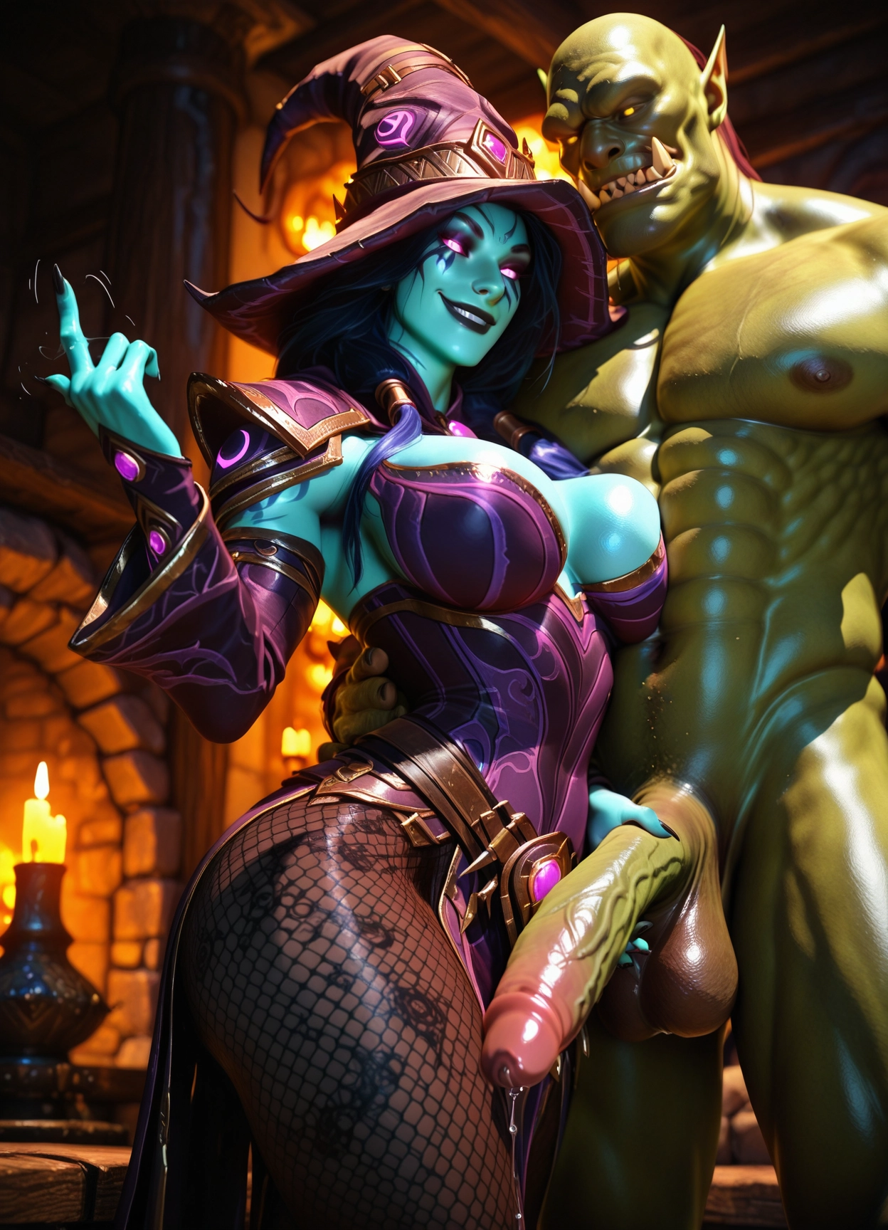1girl, testicles, veins, penis, breasts, large testicles · Yamete.gg