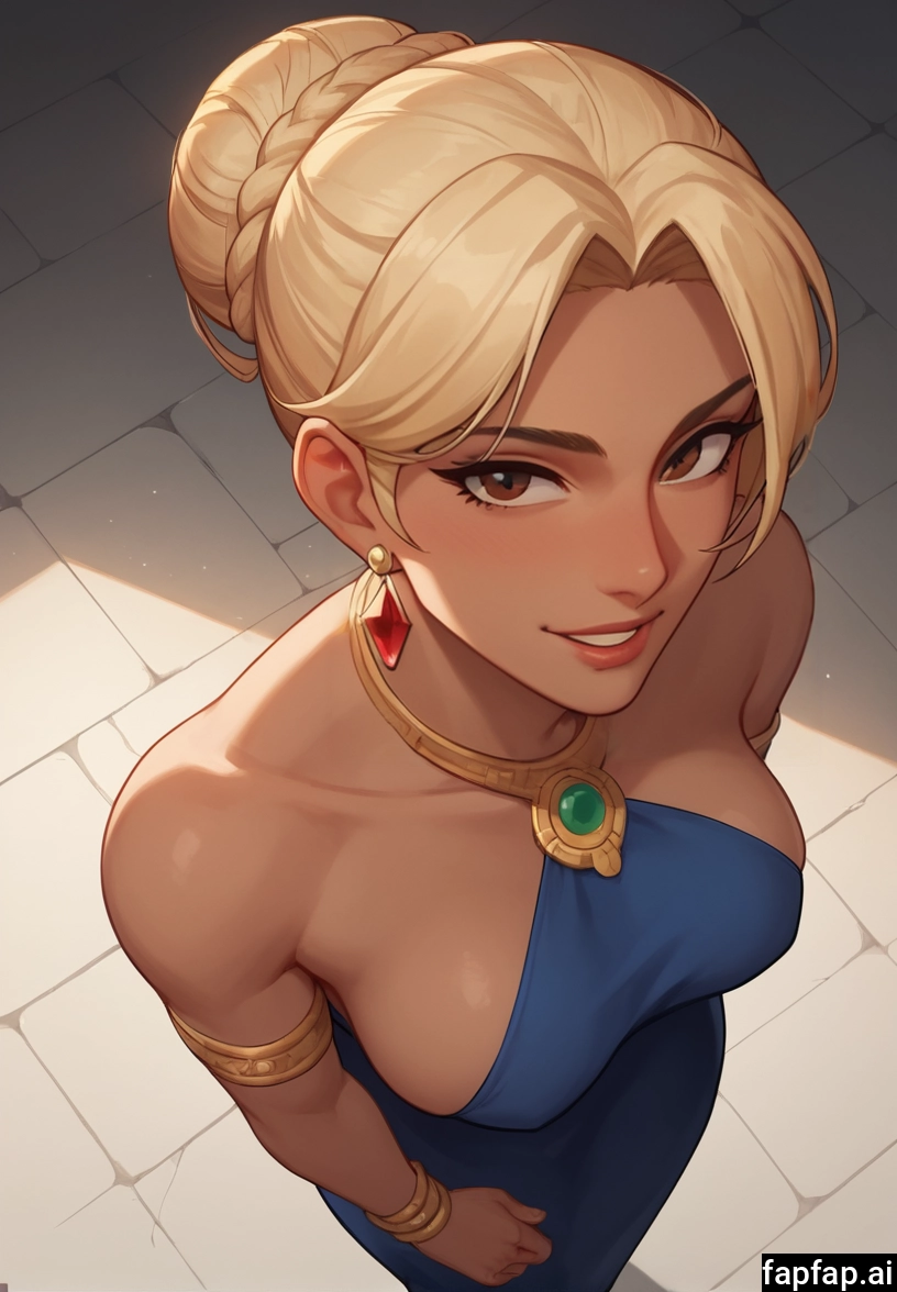 1girl, jewelry, breasts, solo, blonde hair, dress