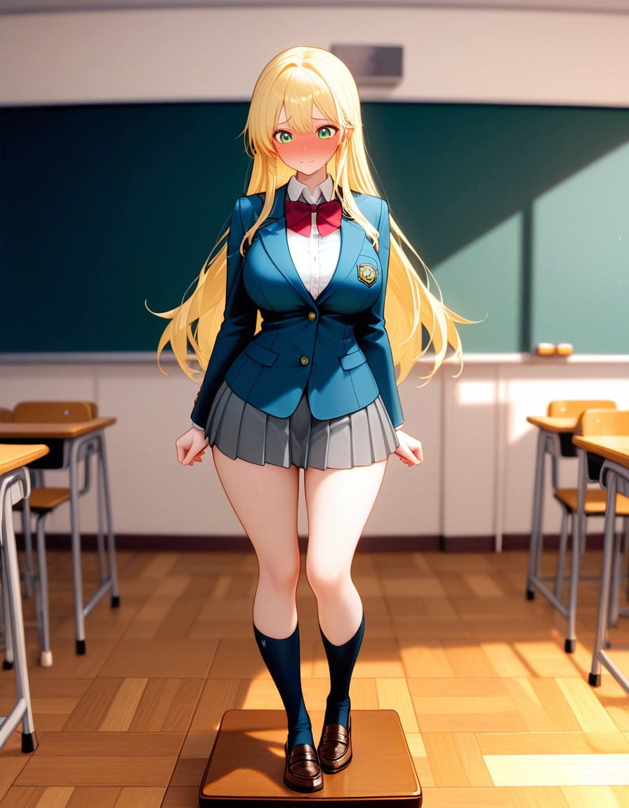1girl, blonde hair, solo, long hair, blush, breasts · Yamete.gg