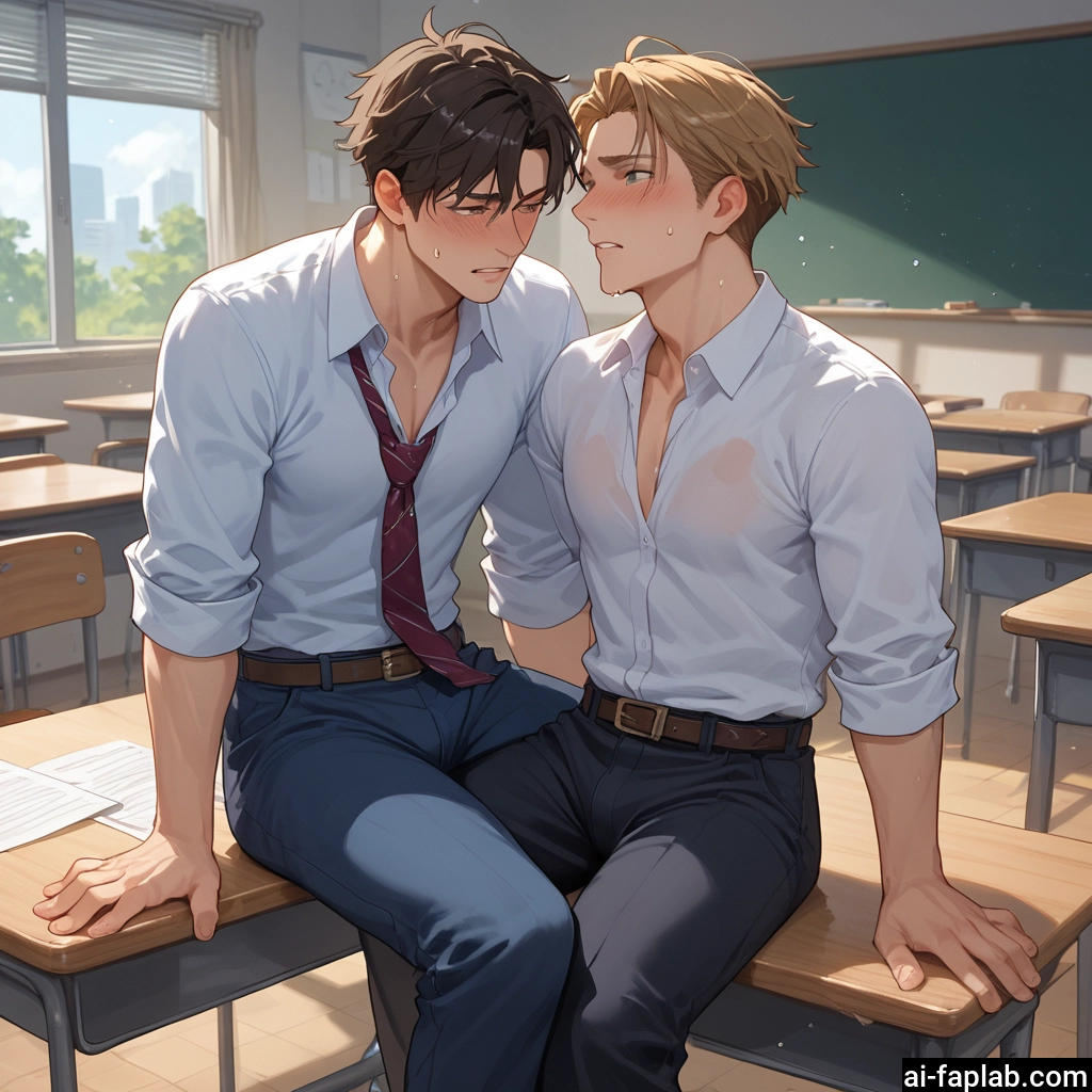 yaoi, bara, multiple boys, 2boys, male focus, necktie