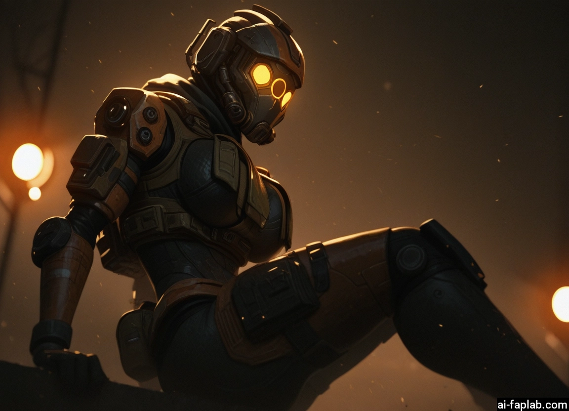 1girl, solo, breasts, helmet, mask, glowing
