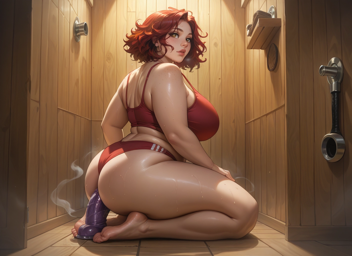 1girl, breasts, ass, sex toy, dildo, solo · Yamete.gg